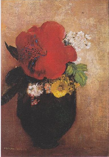 The red poppy, Odilon Redon